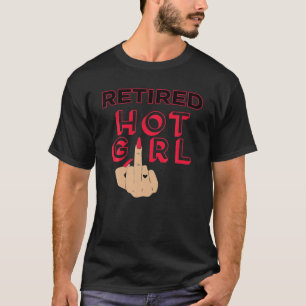 Remüde Hot Girl Funny Middle Finger Herz Tattoo T-Shirt