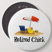 Remüde Kick am Strand Button (Vorne & Hinten)