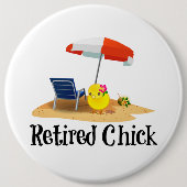 Remüde Kick am Strand Button (Vorderseite)