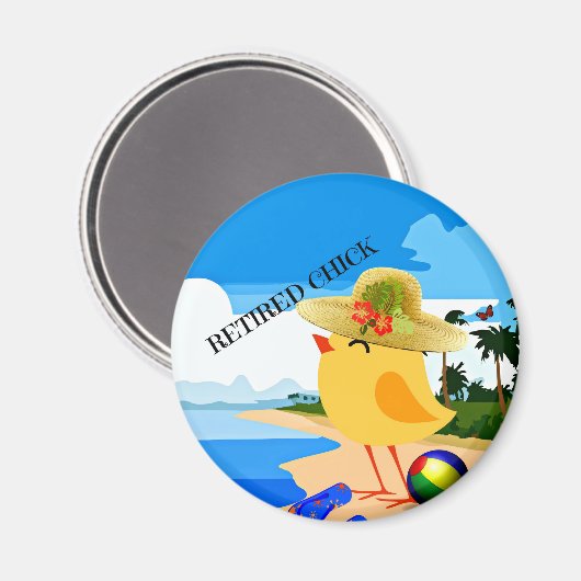 Remüde Kick am Strand Magnet (Vorderseite/Rückseite)