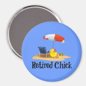 Remüde Kick am Strand Magnet (Vorderseite/Rückseite)