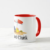 Remüde Kick am Strand Tasse (VorderseiteRechts)