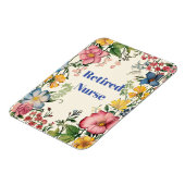 Remüde Krankenschwester, farbige Blume Rahmen, Magnet (Linke Seite)