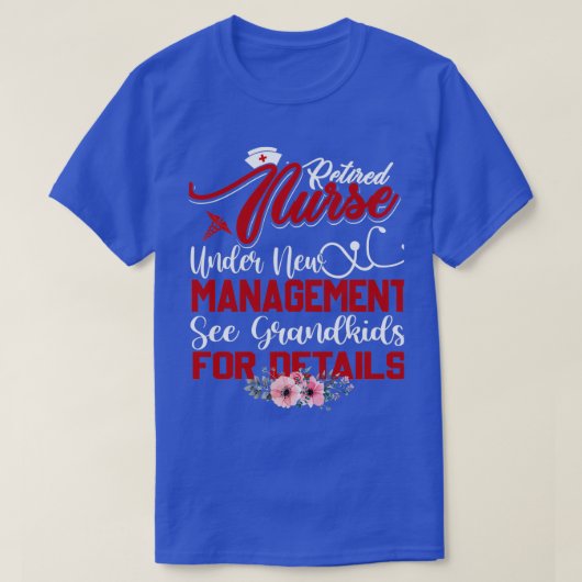 Remüde Krankenschwester unter neuem Management sie T-Shirt (Design vorne)
