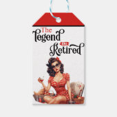 Remüde Legend Pinup Retirement Party Geschenkanhänger (Vorderseite)