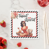 Remüde Legend Pinup Retirement Party Napkins Serviette (Beispiel)