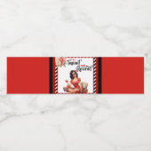 Remüde Legend Pinup Retirement Party Wasserflaschenetikett (Einzelnes Label)