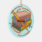 Remüde Lehrer Motto Rundschmuck Keramik Ornament (Rechts)