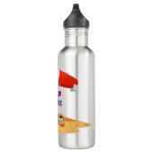 Remüde Lehrerin, farbiges Design Edelstahlflasche (Rechts)