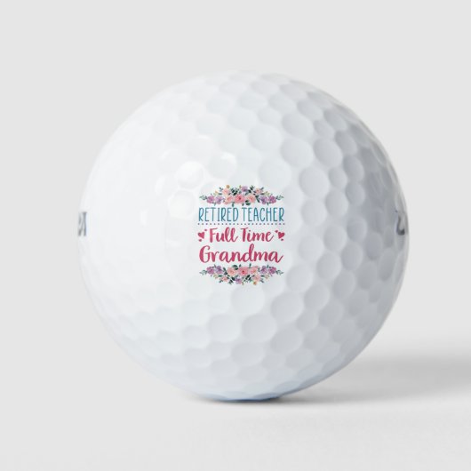Remüde Lehrerin Vollzeit Oma Golfball (Vorderseite)