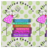 Remüde Lehrerin Whimsical Bird Stoff (Nahaufnahme)