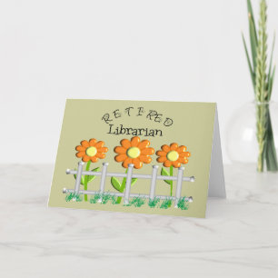 Remüde Librarian Daisies Fence Design Geschenke Karte