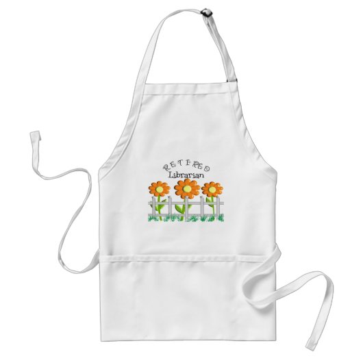 Remüde Librarian Daisies Fence Design Geschenke Schürze (Vorne)