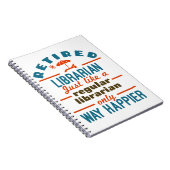 Remüde Librarian Funny Retirement Happier Notizblock (Rechte Seite)