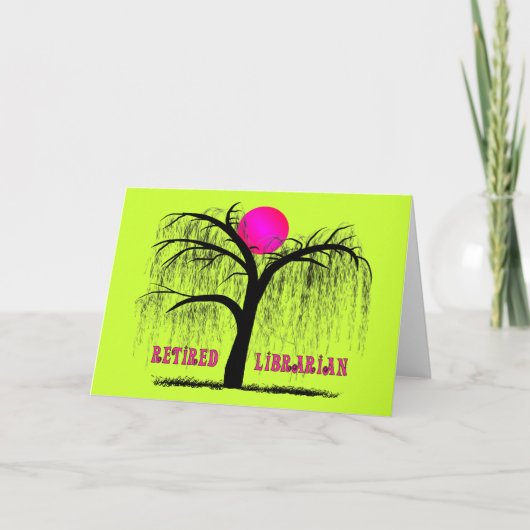 Remüde Librarian Geschenke weinend Willow Design Karte (Vorderseite)