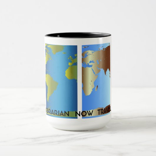 Remüde Librarian World Map Tasse (Zentrum)