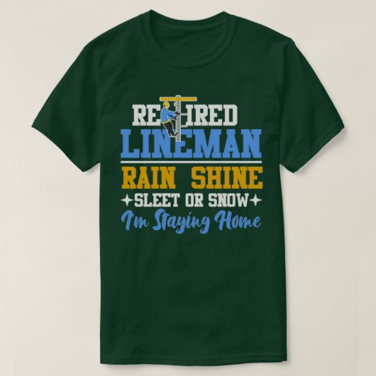 Remüde Lineman Elektrischer Regen glänzen Schluck T-Shirt (Design vorne)