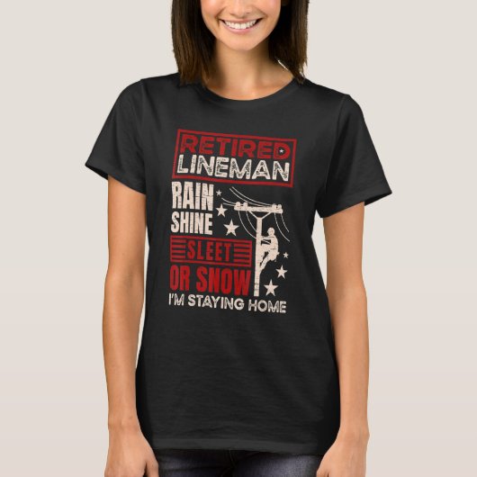 Remüde lineman Regen glänzen Schläfchen oder Schne T-Shirt (Vorderseite)