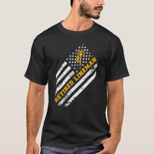 Remüde Lineman Retirement American Flag T-Shirt