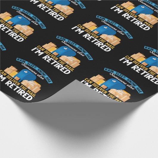 Remüde Mailman Postal Worker Retirement Geschenkpapier (Ecke)