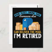 Remüde Mailman Postal Worker Retirement Postkarte (Vorne/Hinten)