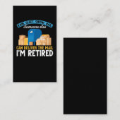 Remüde Mailman Postal Worker Retirement Visitenkarte (Vorne/Hinten)