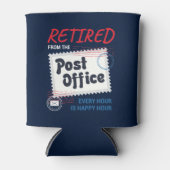 Remüde Mailman Postler Worker Retirement Navy Blue Dosenkühler (Vorderseite)