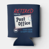 Remüde Mailman Postler Worker Retirement Navy Blue Dosenkühler (Rückseite)