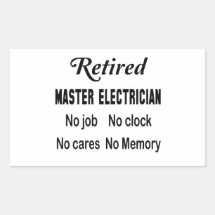 Remüde Master Electric Keine Arbeit Keine Uhr Kein Rechteckiger Aufkleber