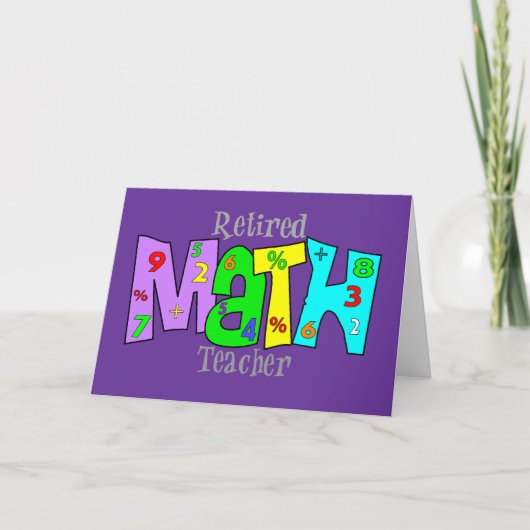 Remüde Math Teacher Geschenke Karte (Vorderseite)
