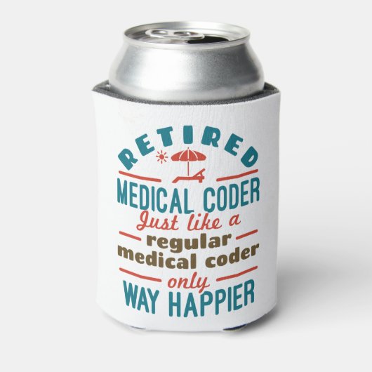 Remüde Medical Coder Funny Retirement Happier Dosenkühler (Kanne Rückseite)