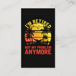 Remüde Men Women Sarcastic Retiree Visitenkarte