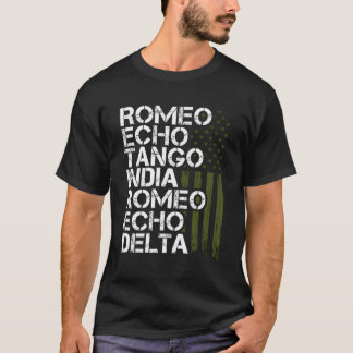 Remüde Militär Phonetic Alphabet Retiret T-Shirt