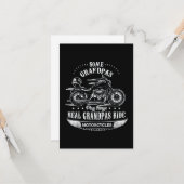 Remüde Motorrad Karte (Vorderseite/Rückseite Beispiel)