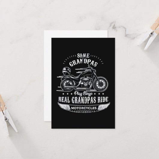 Remüde Motorrad Karte (Vorderseite/Rückseite Beispiel)