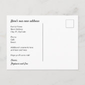 Remüde Moved Beach Scene - neue Adresse Ankündigungspostkarte (Rückseite)