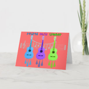Remüde Music Teacher 3 Gitarren Design Karte