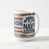 Remüde Navy Veteran USA Flag Tasse Geschenk (VorderseiteRechts)