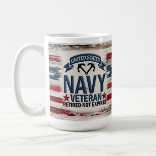 Remüde Navy Veteran USA Flag Tasse Geschenk