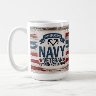 Remüde Navy Veteran USA Flag Tasse Geschenk