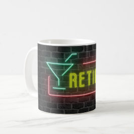 Remüde Neon Marquee Sign auf Brick Wall Kaffeetasse