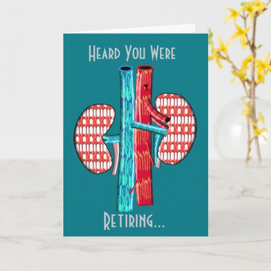 Remüde Nephrologe Kidney Art Karte (Gelbe Blume)