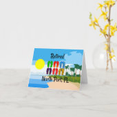 Remüde, North Port, FL, Beach Design, Card Karte (Gelbe Blume)