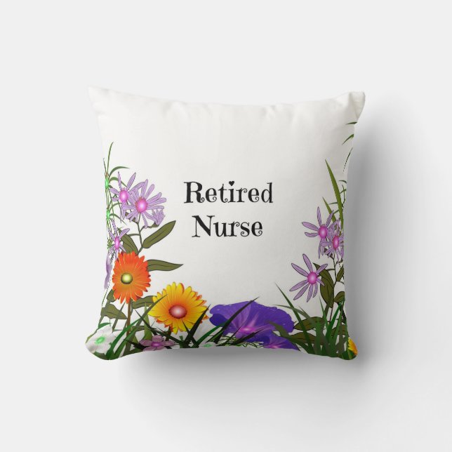 Remüde Nurse, beliebtes Blumendesign Kissen (Vorderseite)