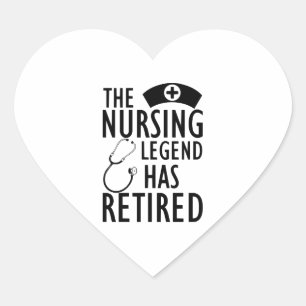 Remüde Nurse - Die legendäre Pflege hat sich b Herz-Aufkleber