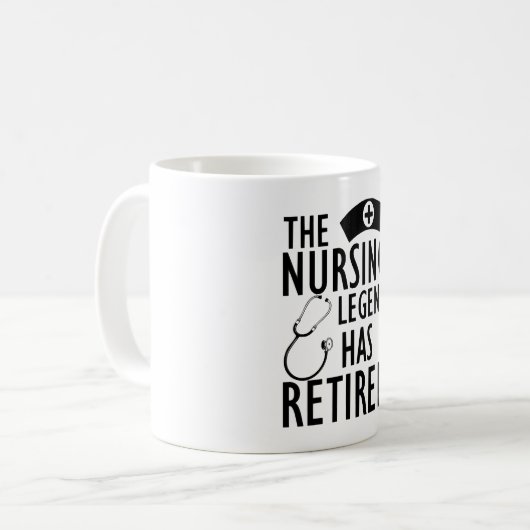 Remüde Nurse - Die legendäre Pflege hat sich b Kaffeetasse (Vorderseite Links)