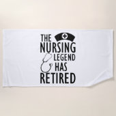 Remüde Nurse - Die legendäre Pflege hat sich b Strandtuch (Vorderseite)