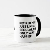 Remüde Nurse Funny Retirement Sprichwort Tasse (VorderseiteRechts)