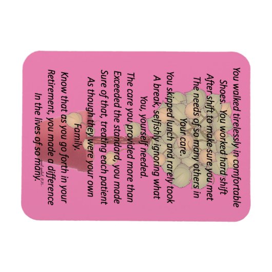 Remüde Nurse Gedicht Magnet (Horizontal)