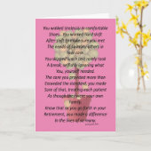 Remüde Nurse Gedicht Pink Karte (Gelbe Blume)